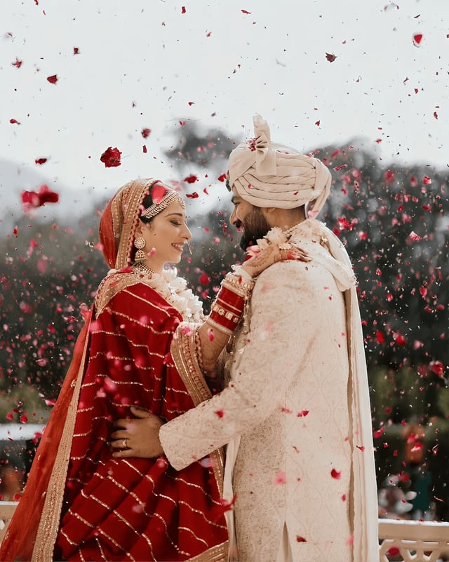 Piyush & Khushi, matched by Evara